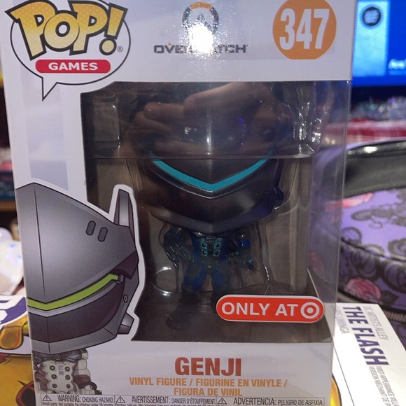 Funko Pop Games Overwatch Genji Carbon Fiber  #347 Target Exclusive - Picture 2 of 3